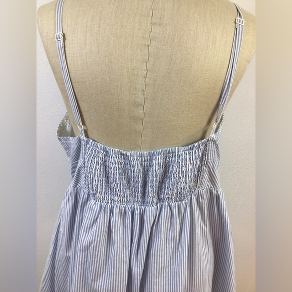 Gap Women's Blue Striped Midi Sun Dress Pocket, Size XLarge - Picture 11 of 12